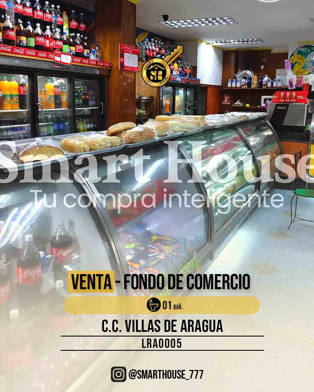 FONDO DE COMERCIO VENTA PANADERIA CENTRO COMERCIAL VILLAS ARAGUA LA MORITA I