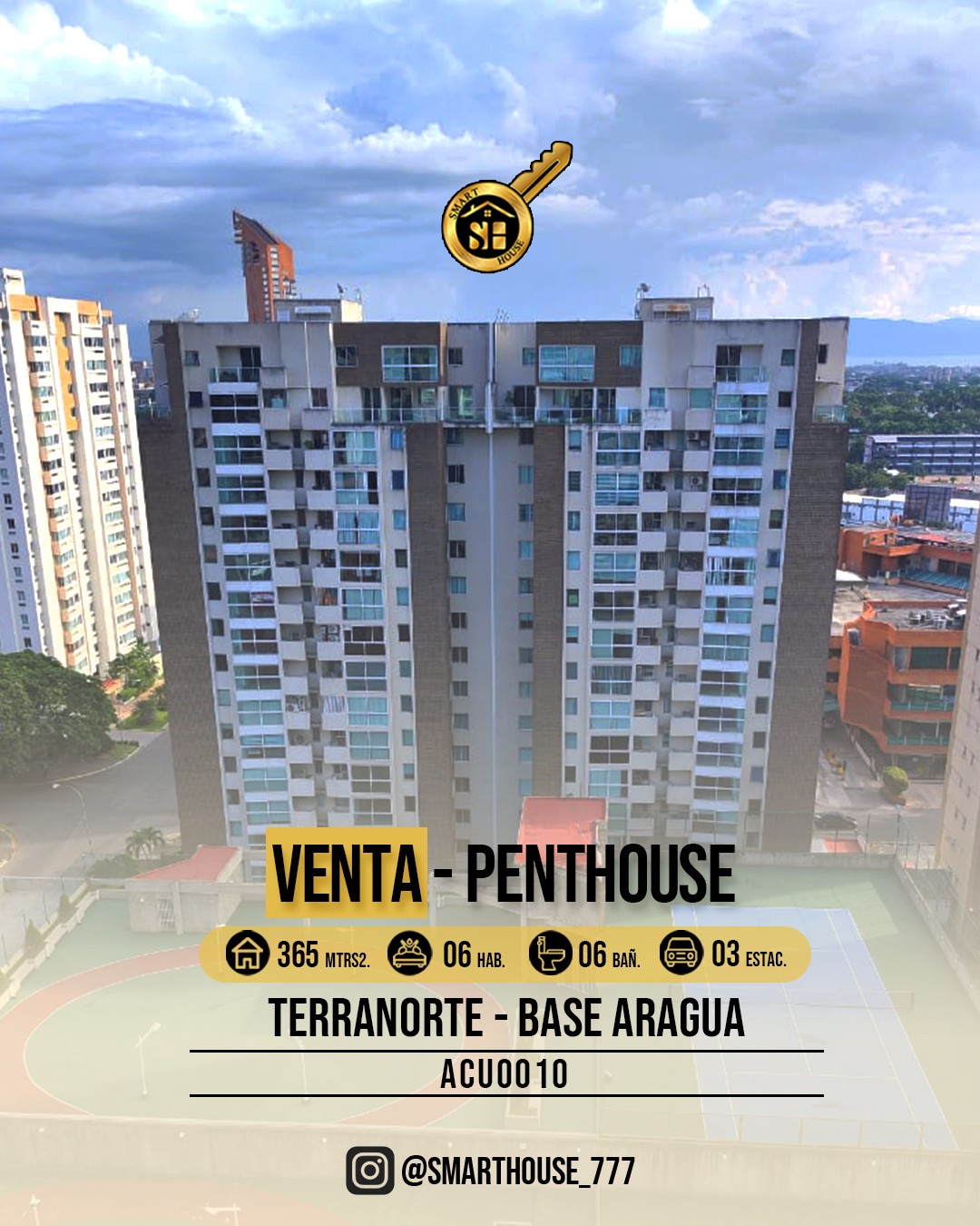 PENTHOUSE DUPLEX OBRA GRIS VENTA RES. TERRA NORTE - URB. BASE ARAGUA