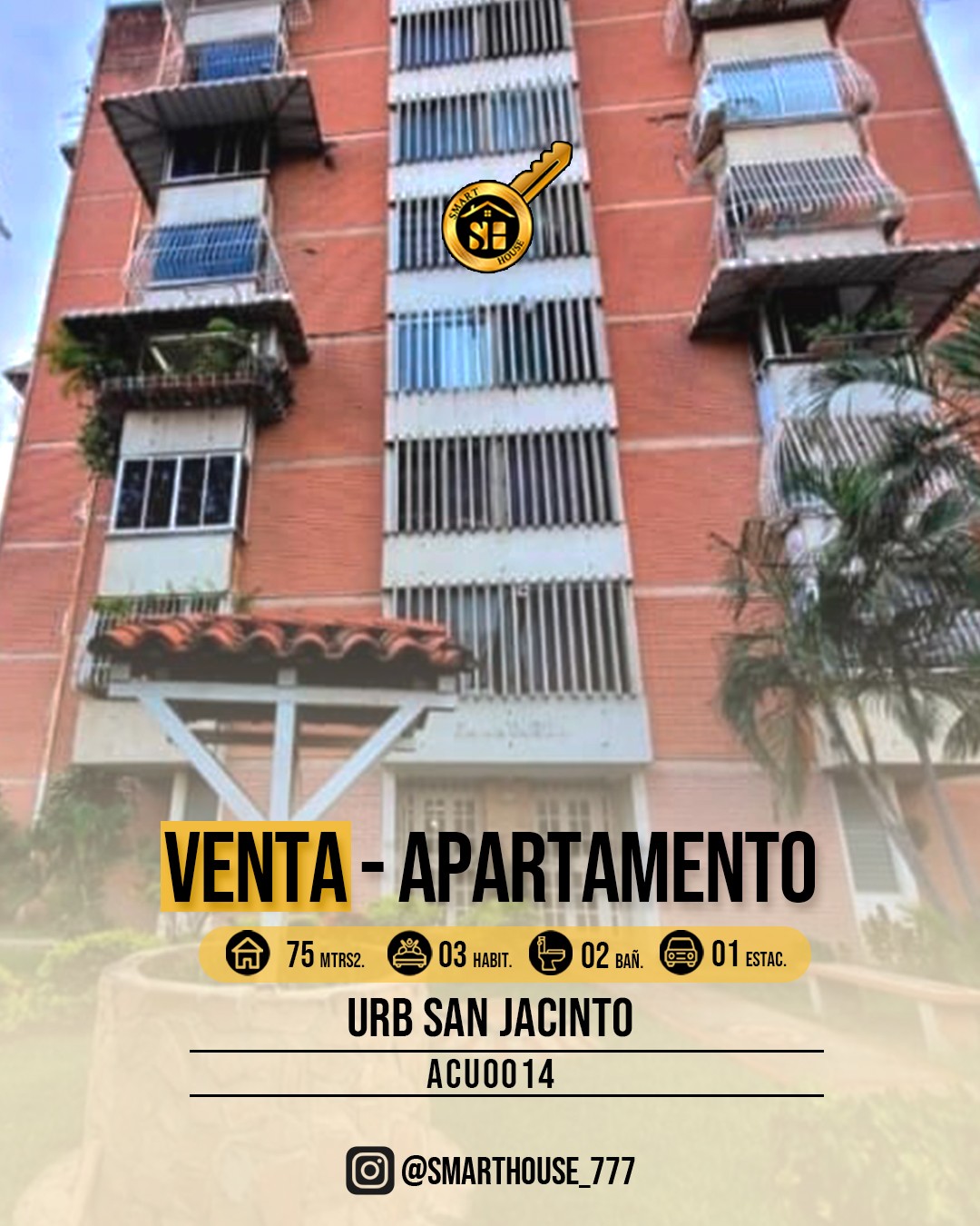 APARTAMENTO VENTA URB SAN JACINTO