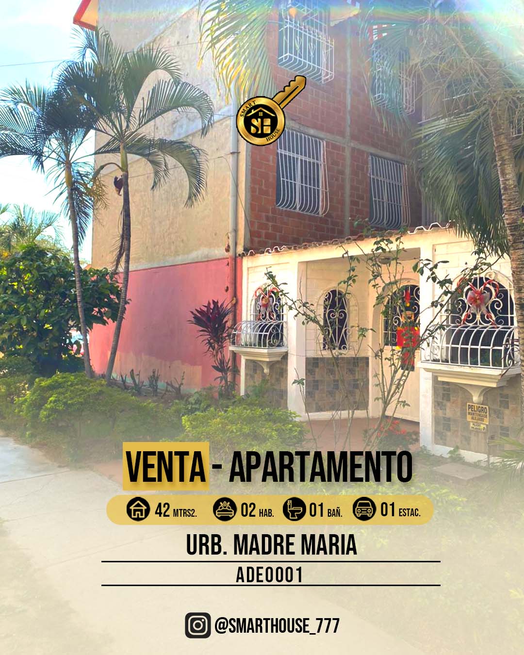 APARTAMENTO VENTA URB. MADRE MARIA