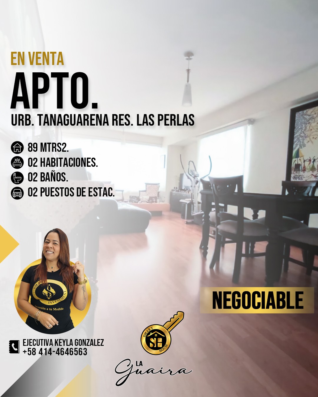 APARTAMENTO - UBR. TANAGUARENA RES. LAS PERLAS