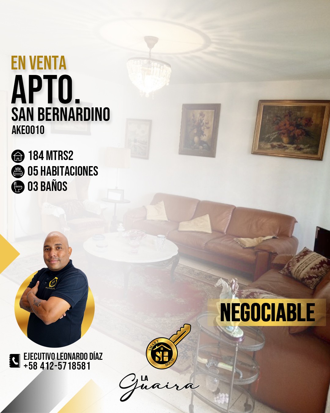 APARTAMENTO VENTA EDF. DORAL SAN BERNARDINO