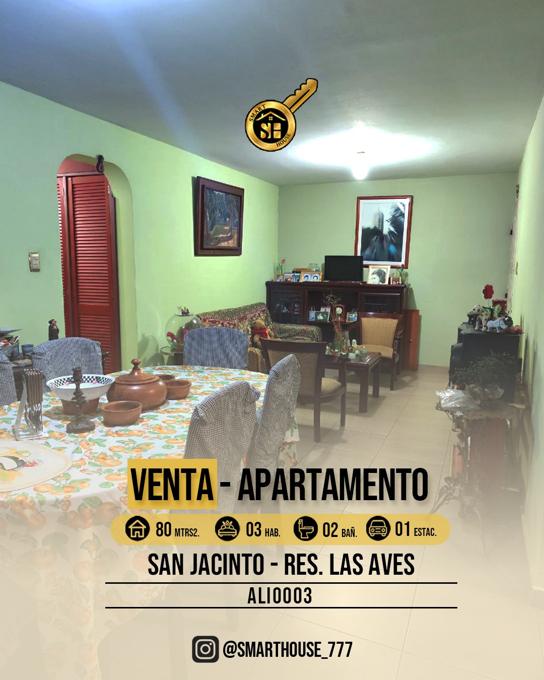 APARTAMENTO VENTA SAN JACINTO - RES. LAS AVES