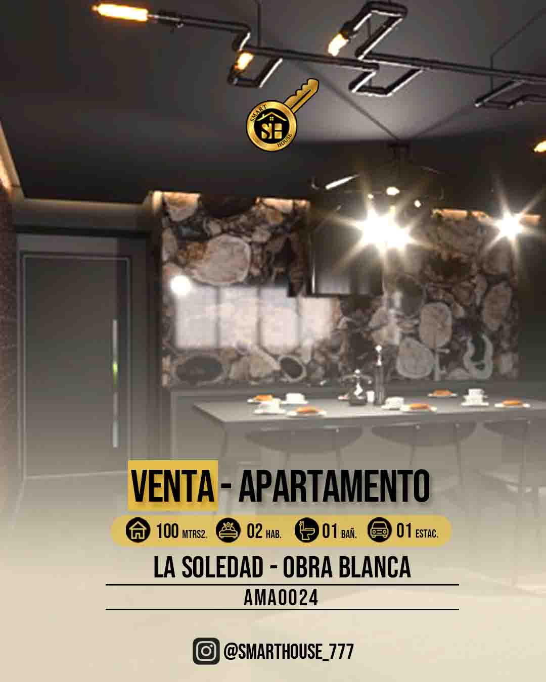 APARTAMENTO OBRA BLANCA VENTA LA SOLEDAD 