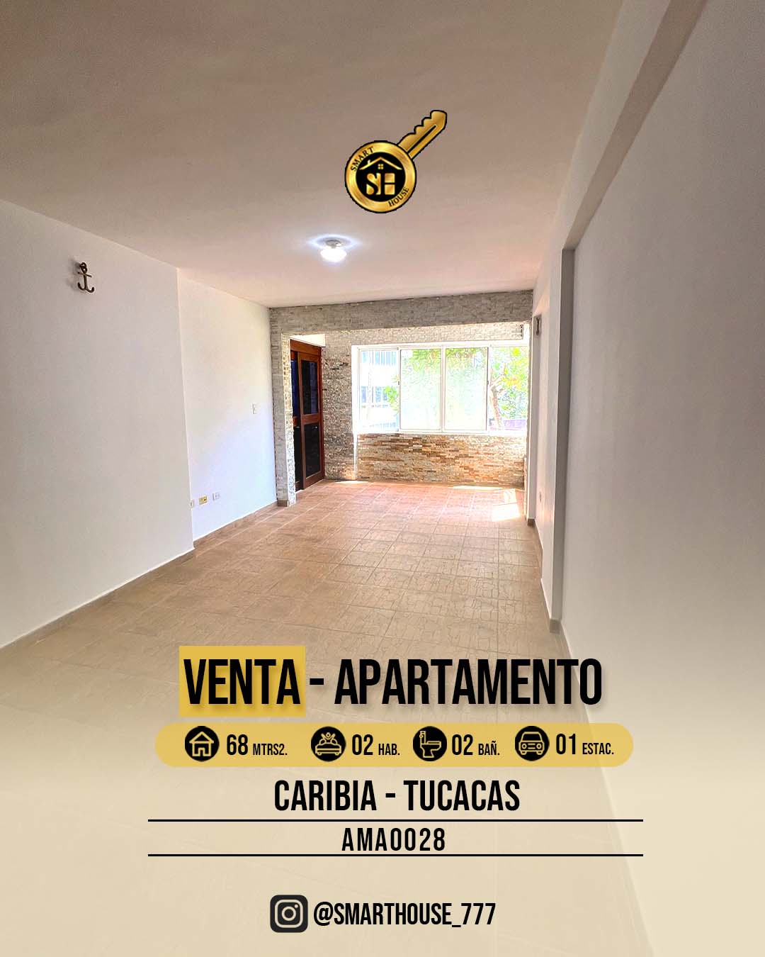 APARTAMENTO VENTA CARIBIA - TUCACAS