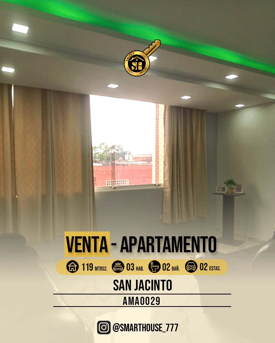 APARTAMENTO VENTA SAN JACINTO