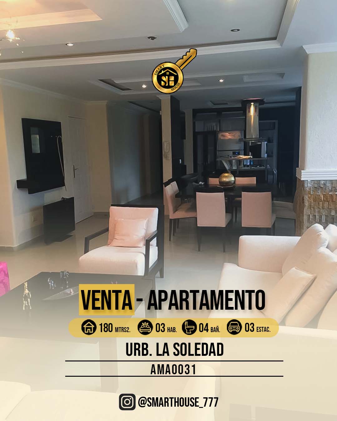 APARTAMENTO VENTA URB. LA SOLEDAD