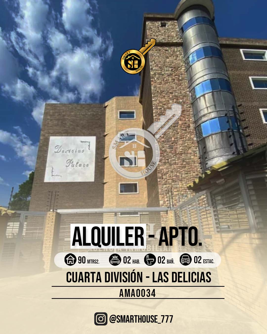 APARTAMENTO ALQUILER DELICIAS PALACE - CUARTA DIVISION