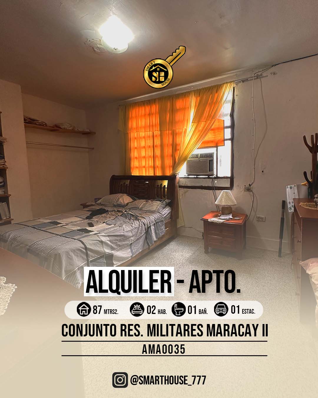 APARTAMENTO ALQUILER CONJUNTO RES. MILITARES MARACAY II