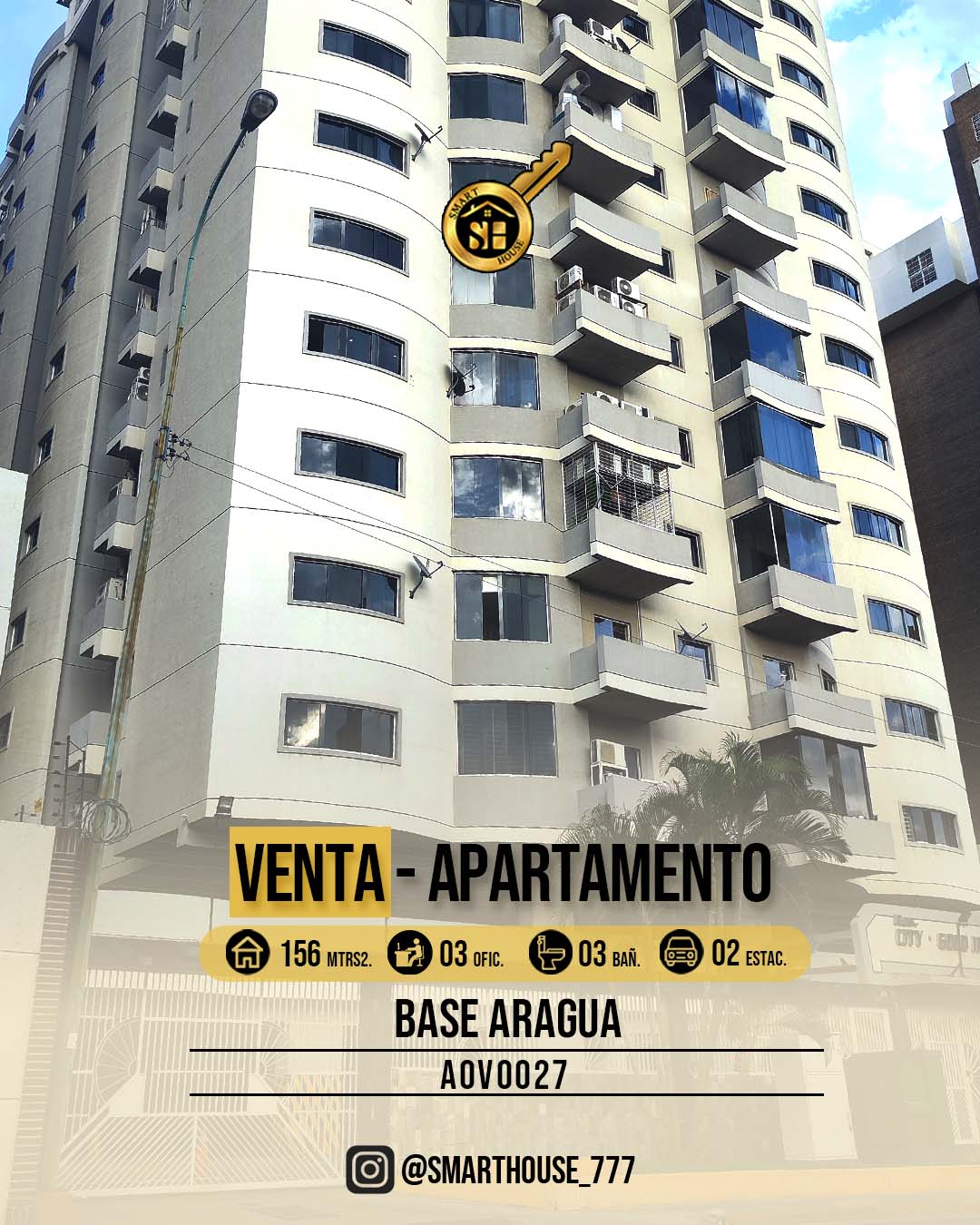 APARTAMENTO VENTA BASE ARAGUA - RES. CITY GOLD