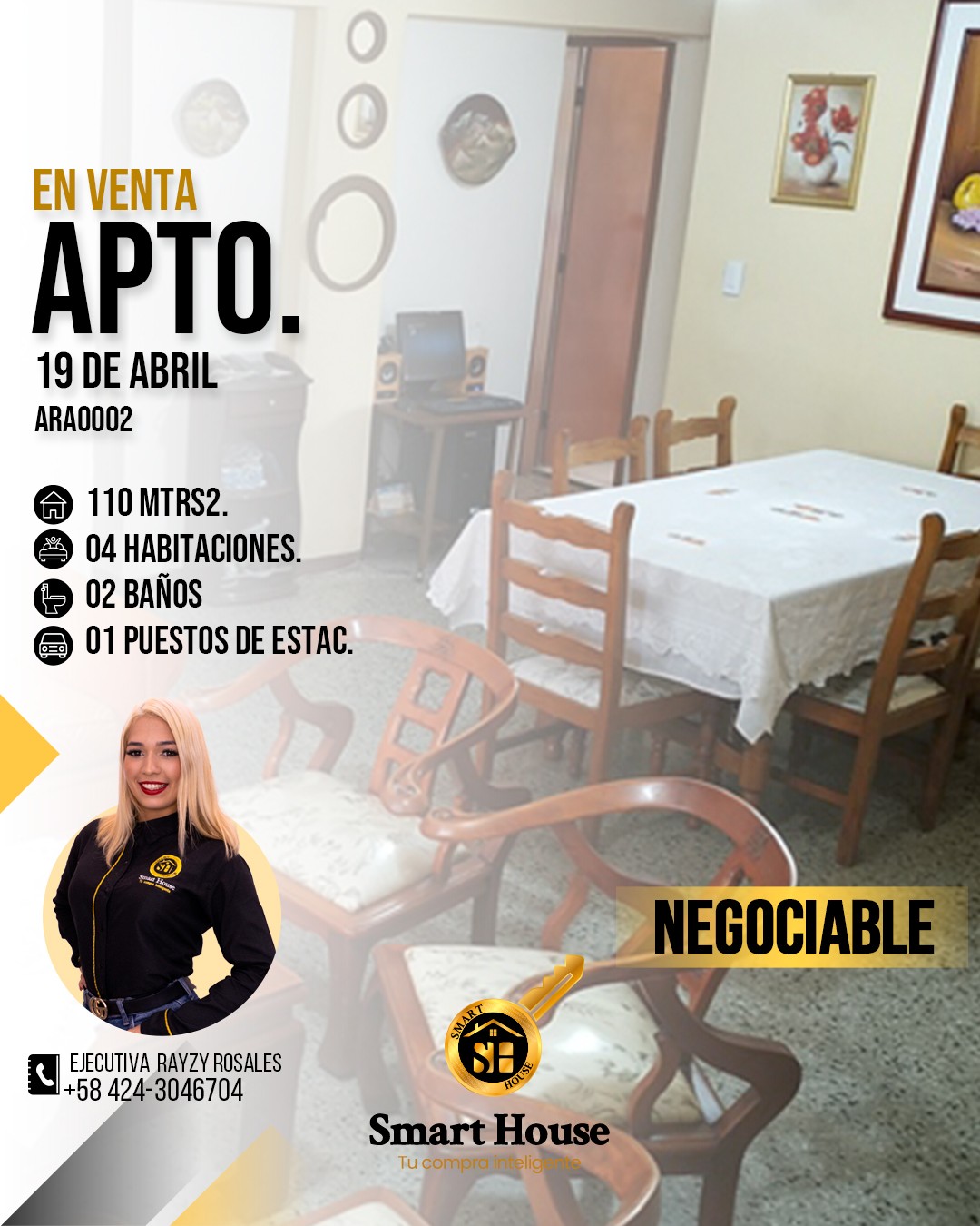 APARTAMENTO VENTA 19 DE ABRIL (Angela)