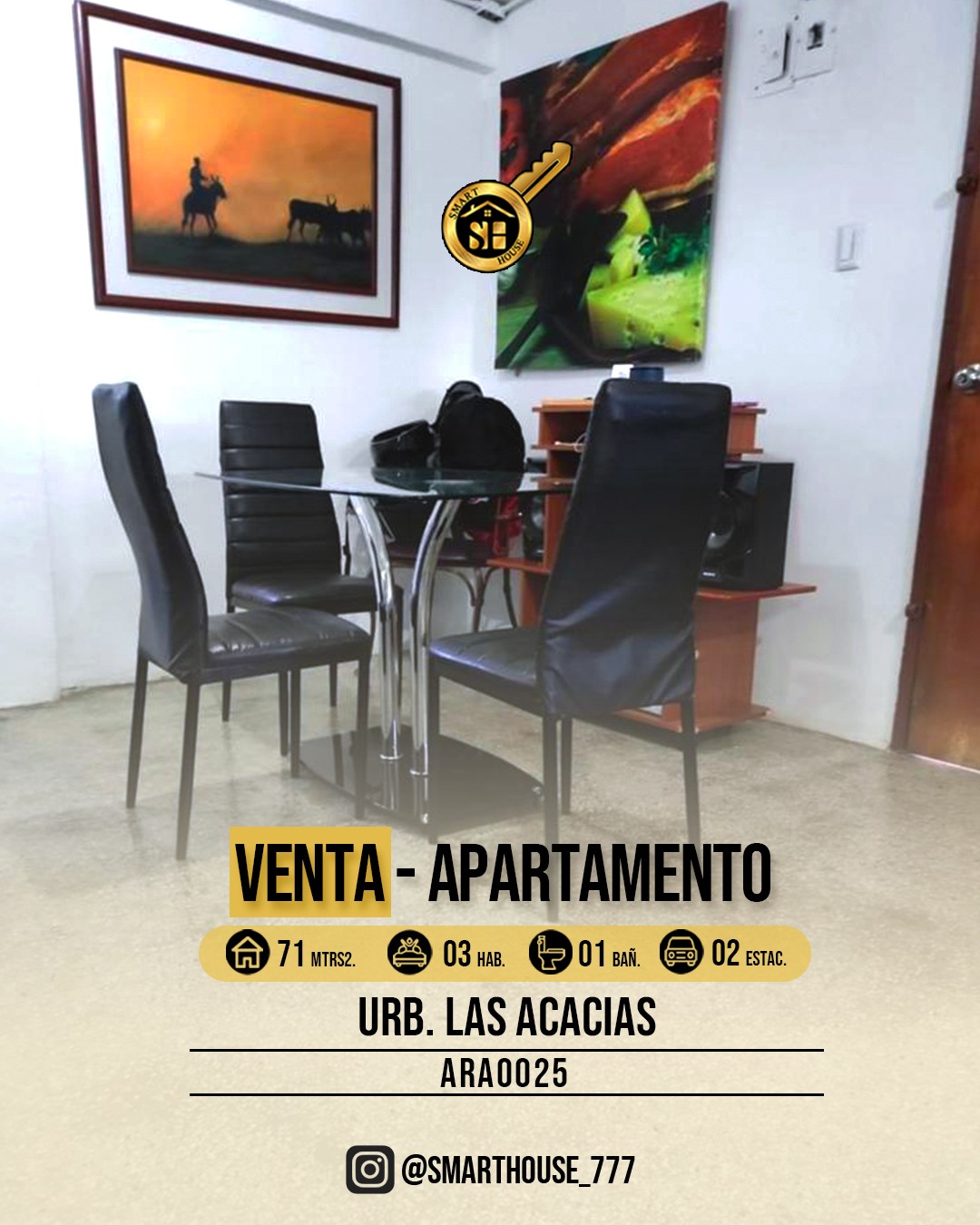 APARTAMENTO VENTA URB. LAS ACACIAS