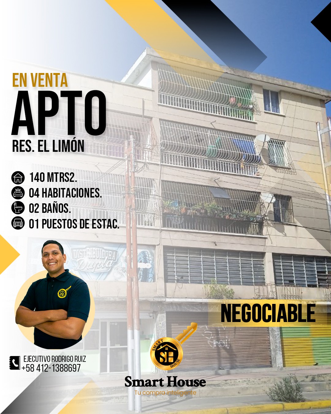 APARTAMENTO VENTA RES. EL LIMON