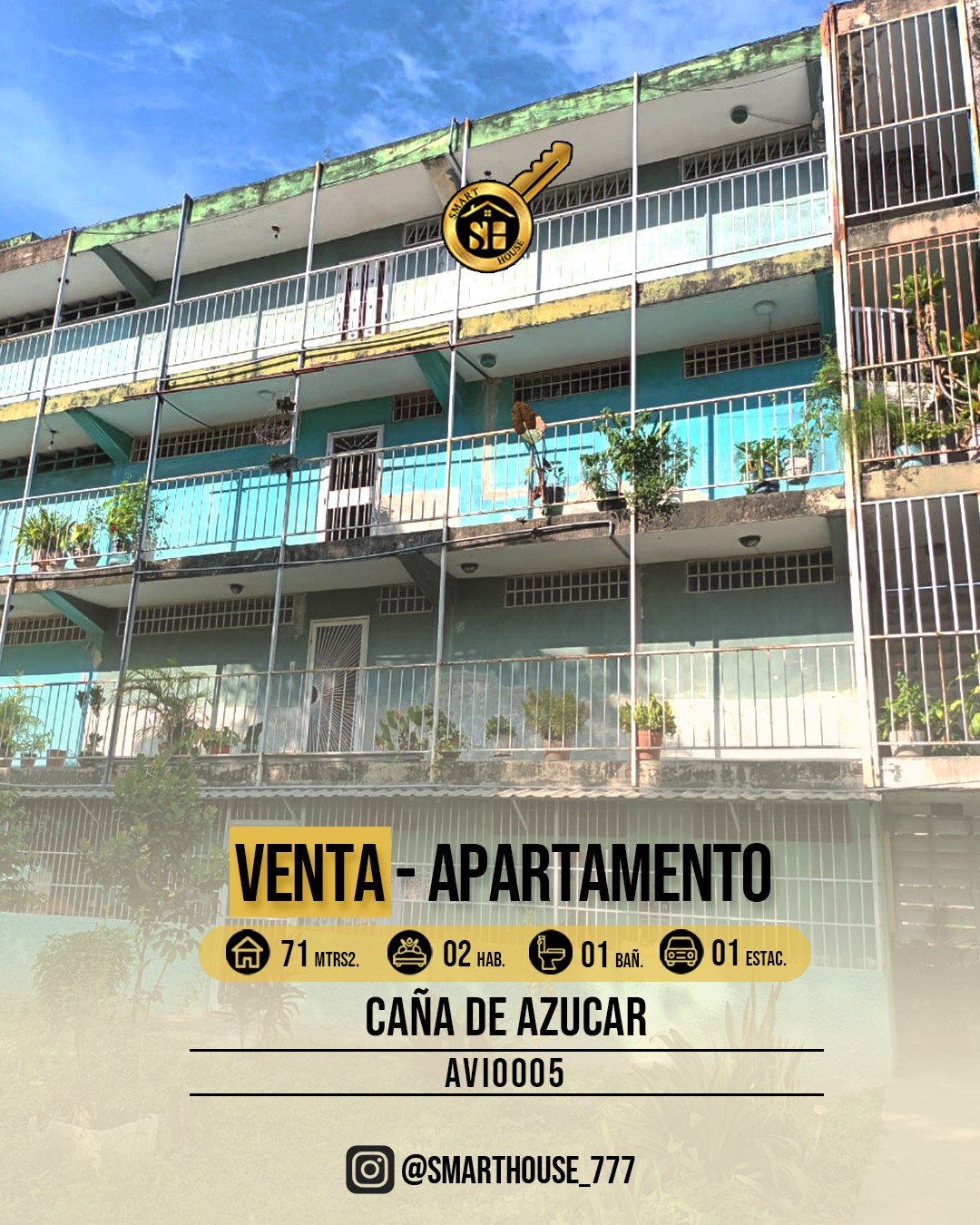 APARTAMENTO VENTA CAÑA DE AZUCAR