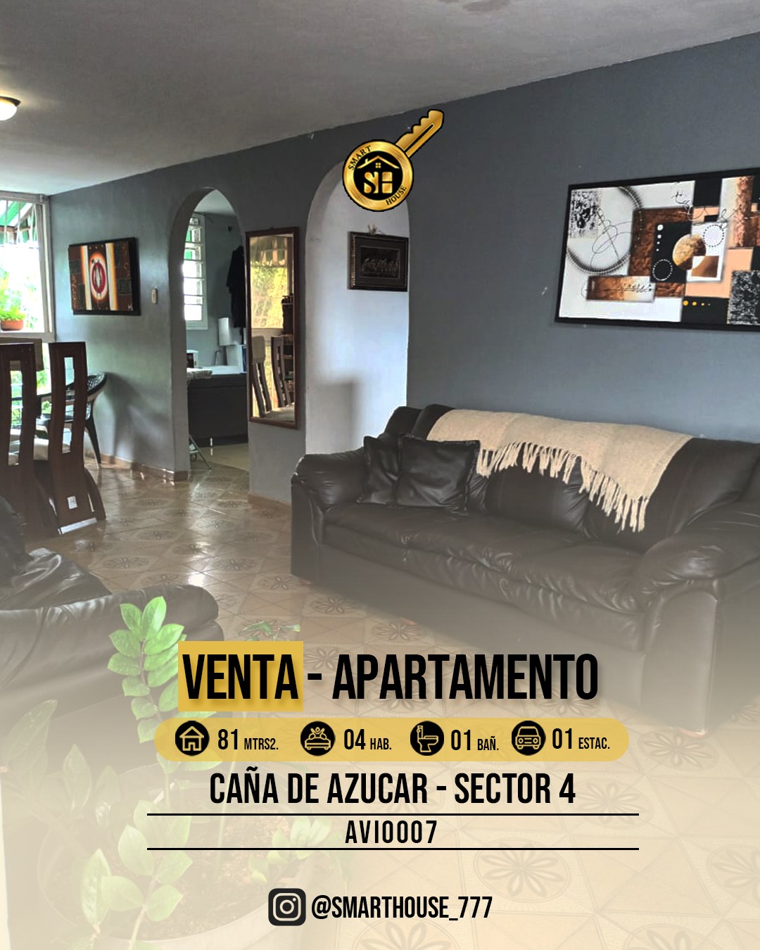 APARTAMENTO VENTA CAÑA DE AZUCAR SECTOR 04