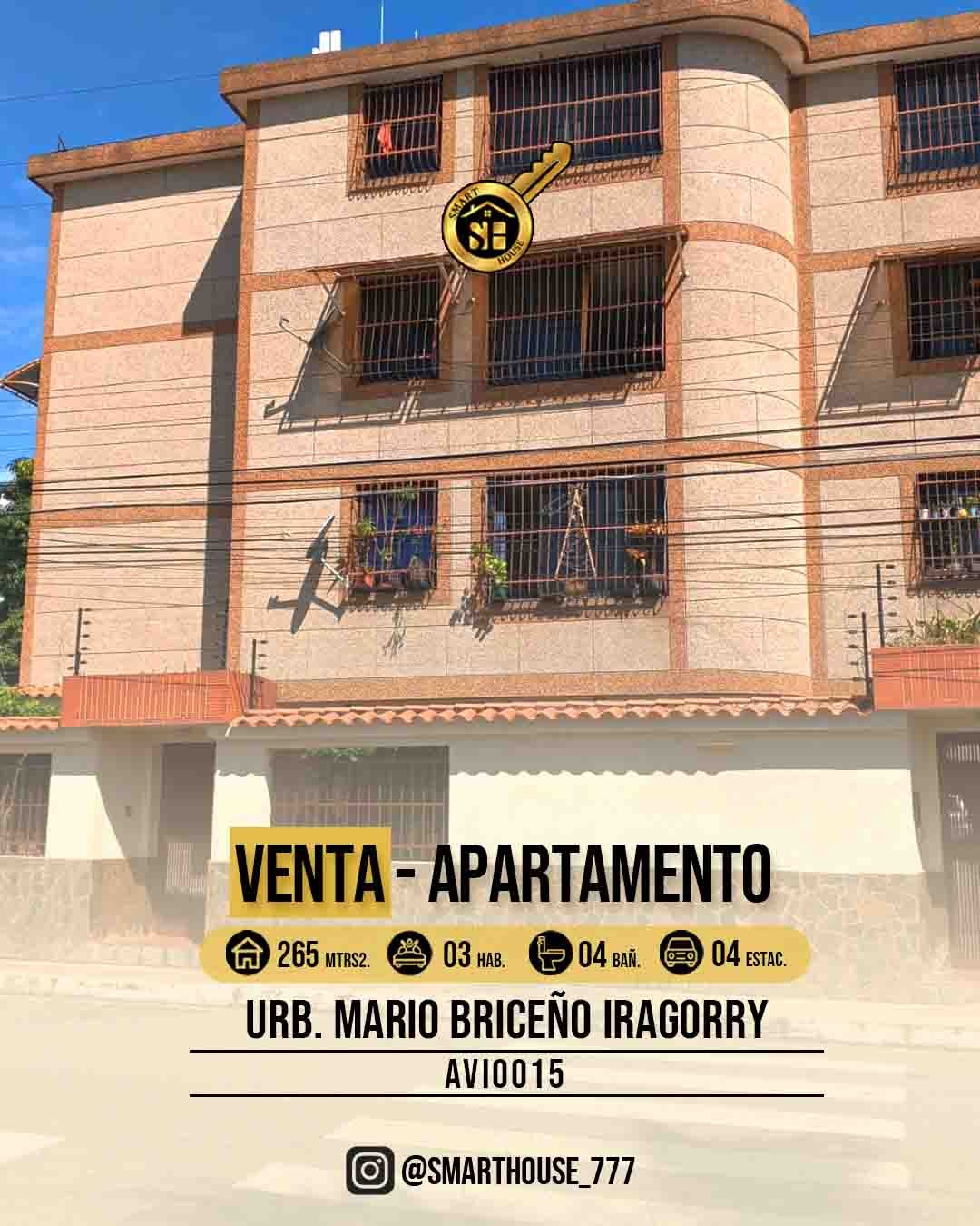 APARTAMENTO VENTA URB. MARIO BRICEÑO IRAGORRY