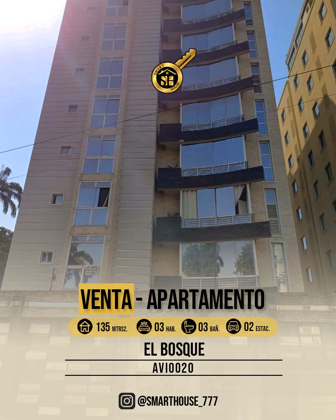 APARTAMENTO VENTA URB. EL BOSQUE