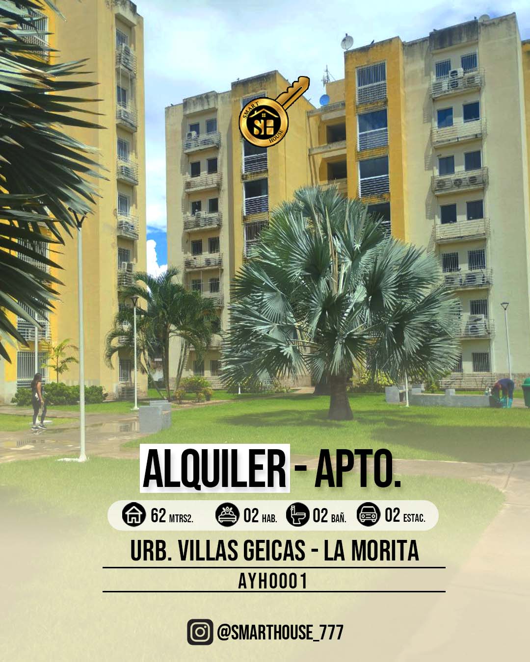 ALQUILER APARTAMENTO URB. VILLAS GEICAS - MORITA