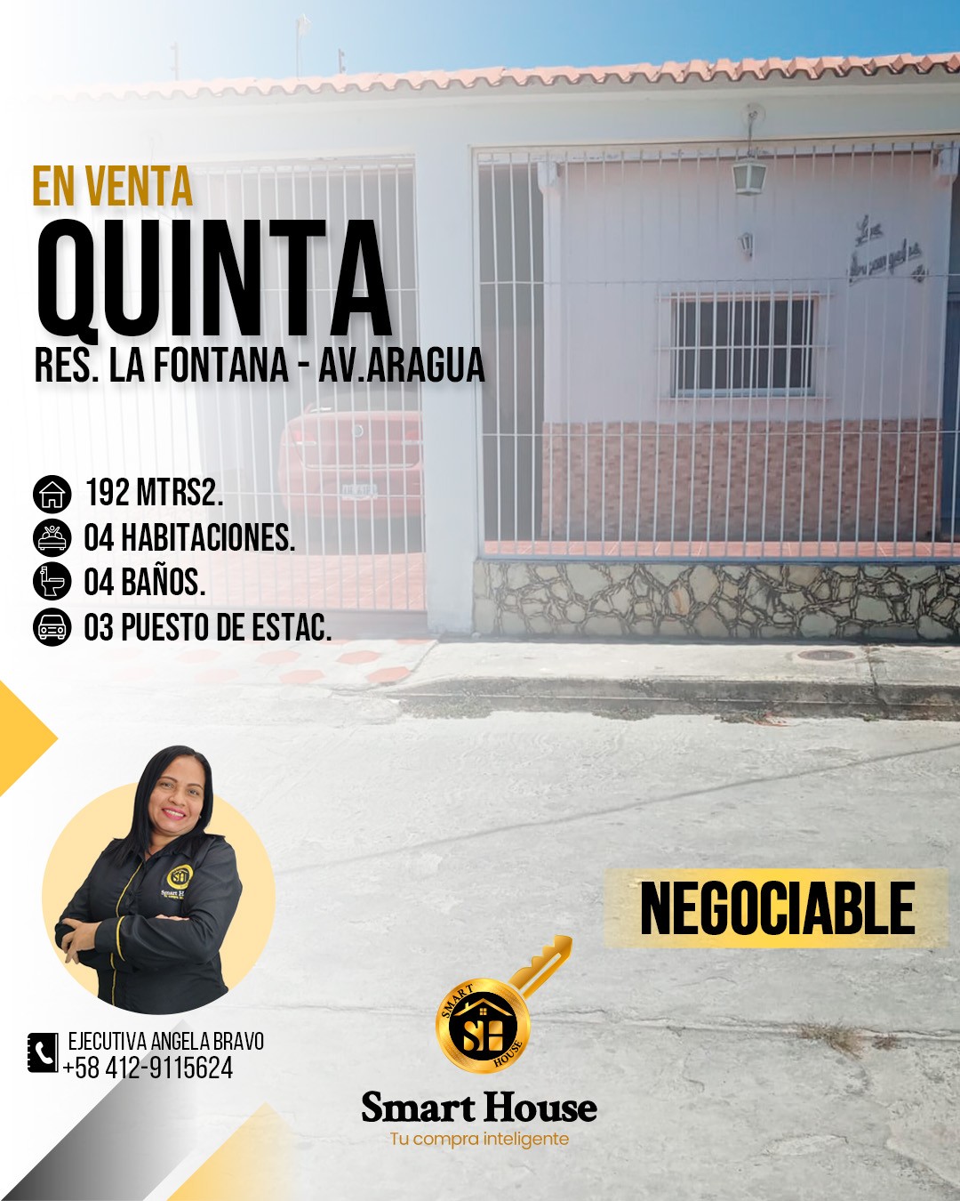 QUINTA VENTA RES LA FONTANA AV ARAGUA