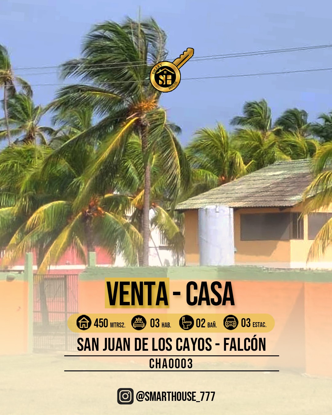 CASA VACACIONAL VENTA SAN JUAN DE LOS CAYOS - FALCON