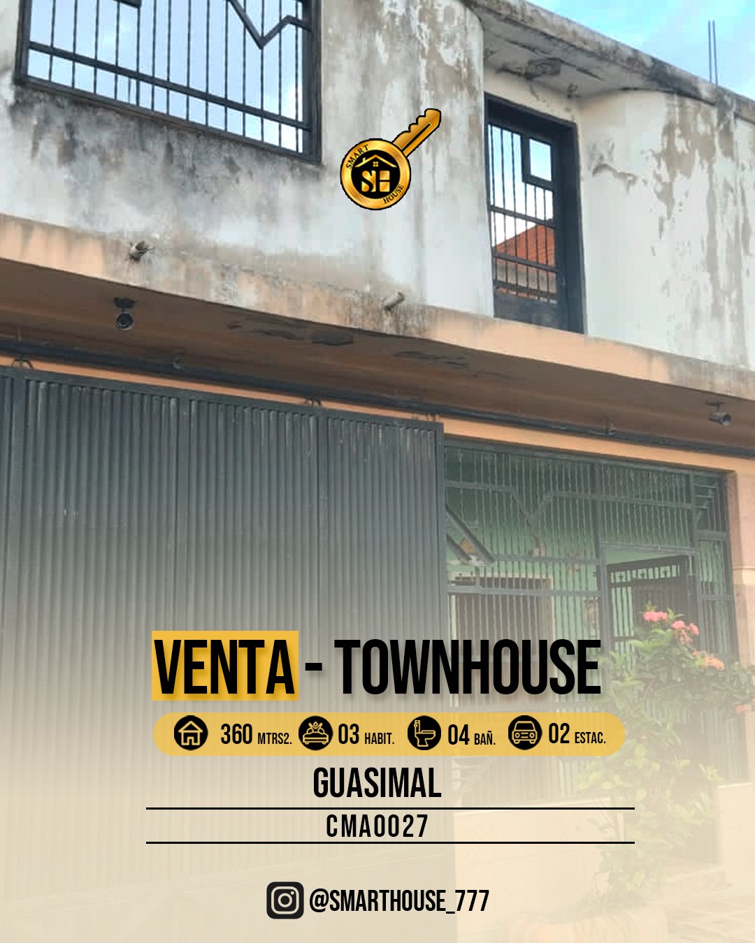 TOWNHOUSE VENTA LOS LIRIOS - GUASIMAL (ZONA CHALETS)