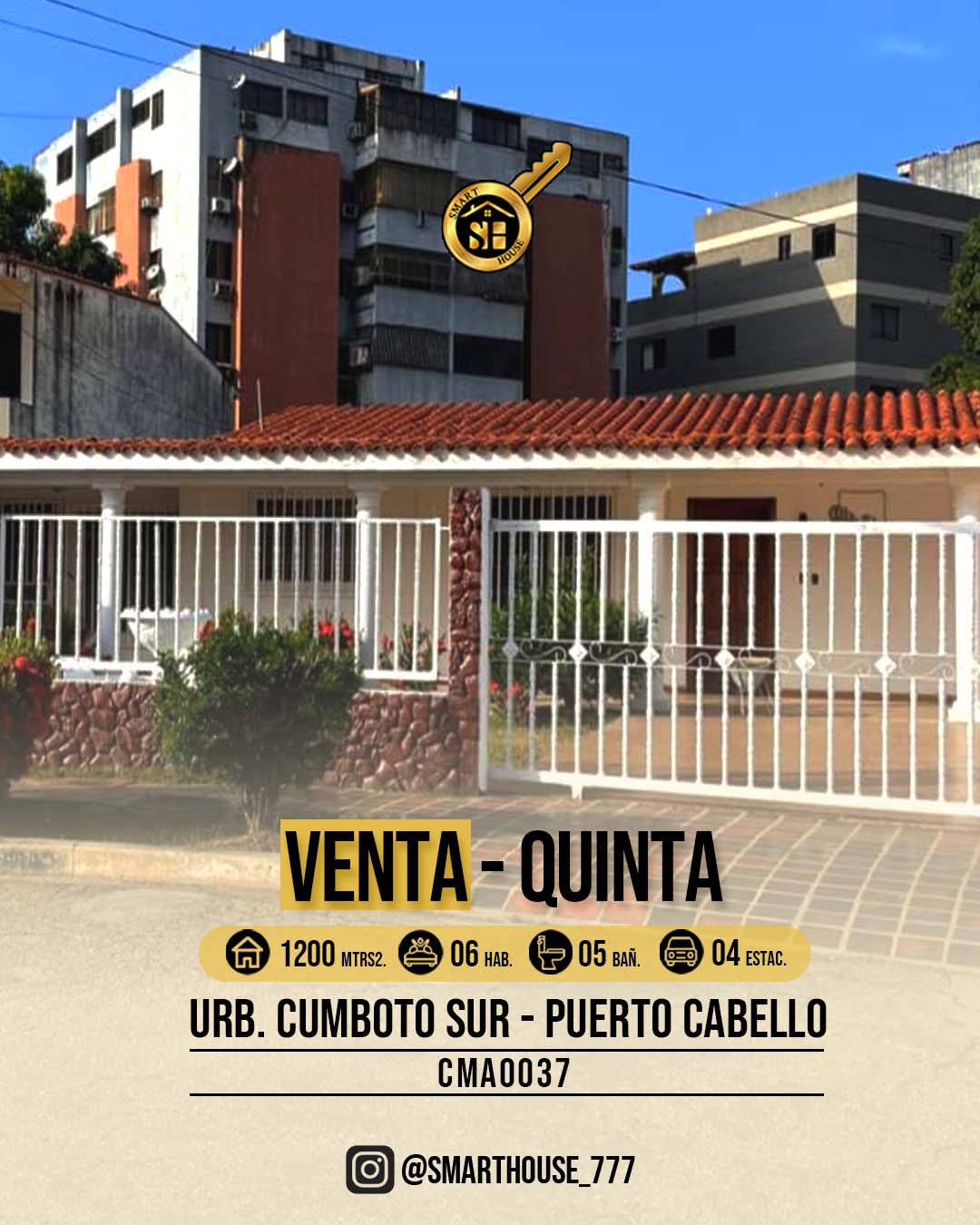 QUINTA VENTA URB. CUMBOTO SUR - PUERTO CABELLO