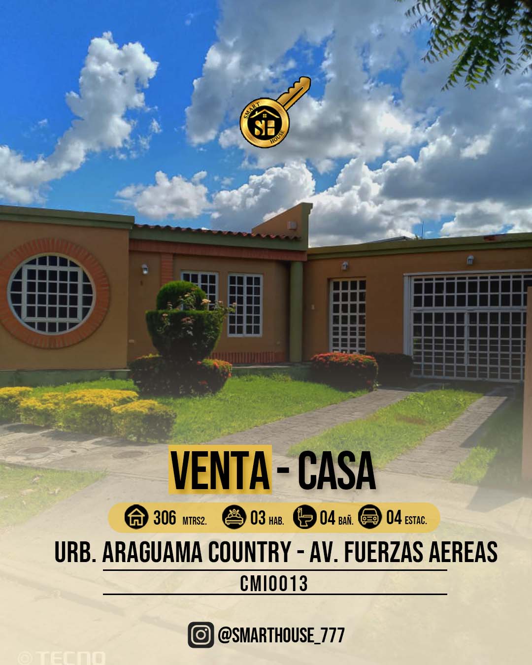 CASA VENTA ARAGUAMA COUNTRY - AV FUERZAS AEREAS