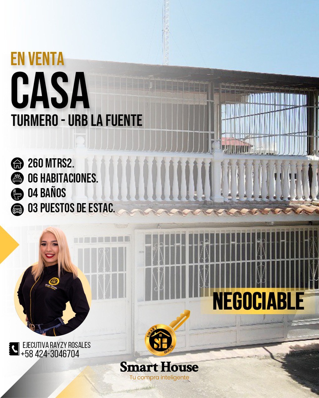 CASA  VENTA URB LAS FUENTES TURMERO 