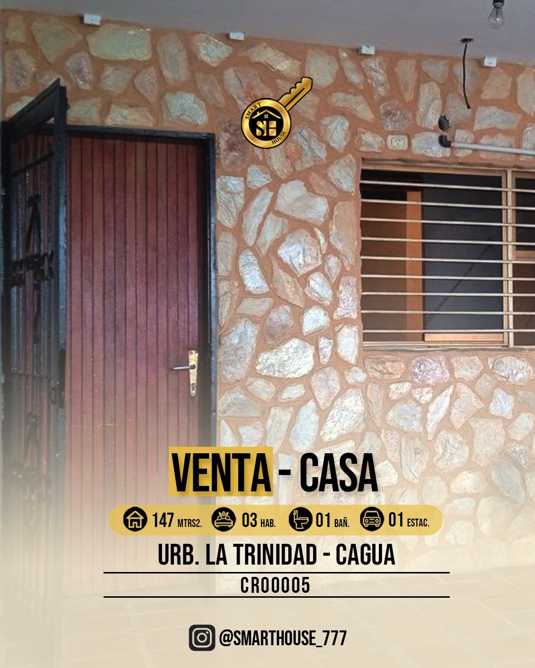 CASA VENTA URB. LA TRINIDAD - CAGUA