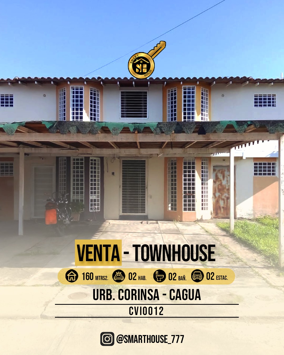 TOWNHOUSE VENTA URB. CORINSA - CAGUA