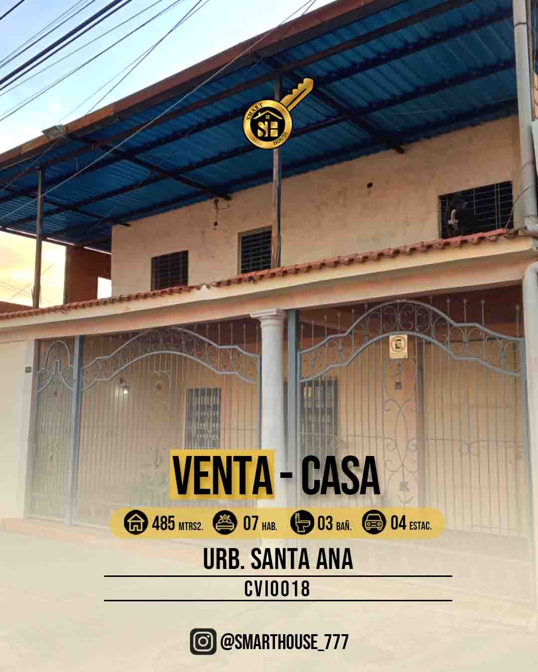 CASA VENTA URB. SANTA ANA