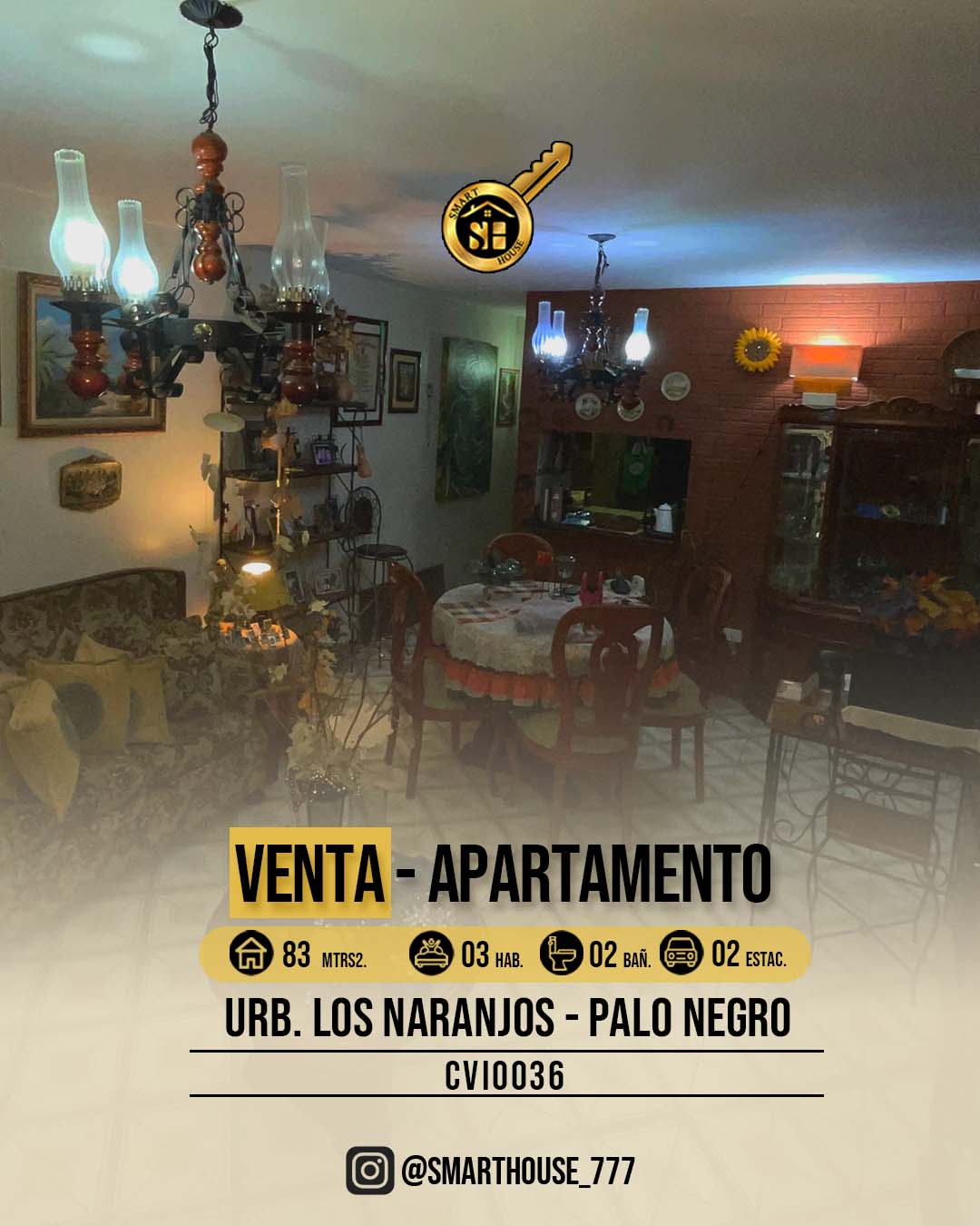 APARTAMENTO VENTA URB. LOS NARANJOS - PALO NEGRO