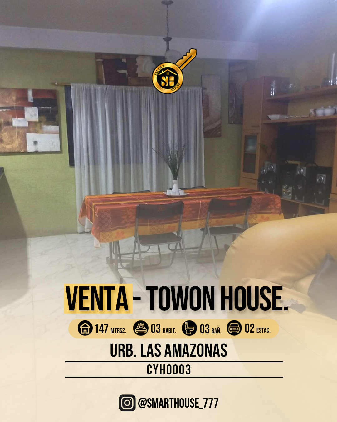 TOWN-HOUSE VENTA URB LAS AMAZONAS - SANTA RITA 