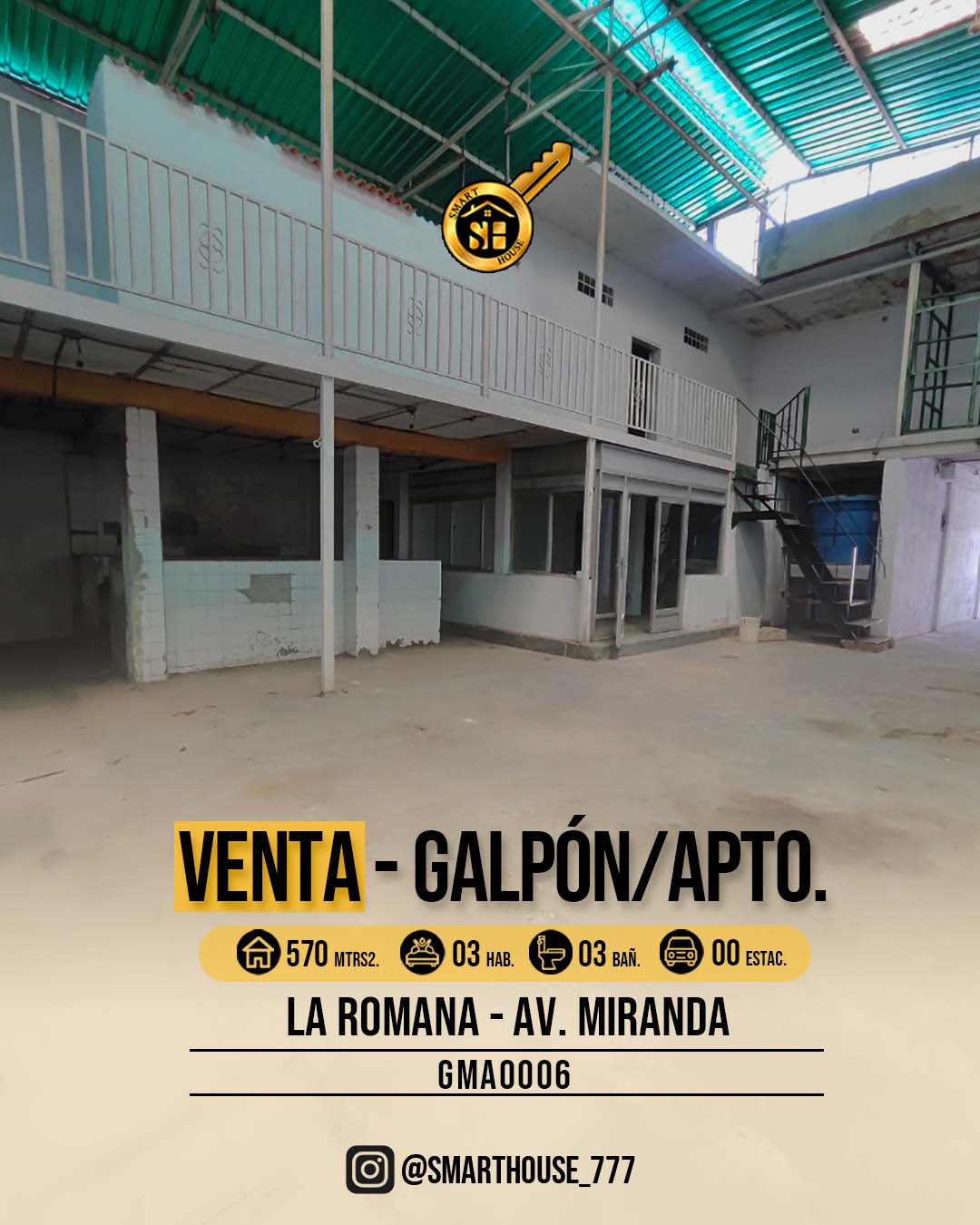 GALPON/APTO VENTA LA ROMANA - AV. MIRANDA