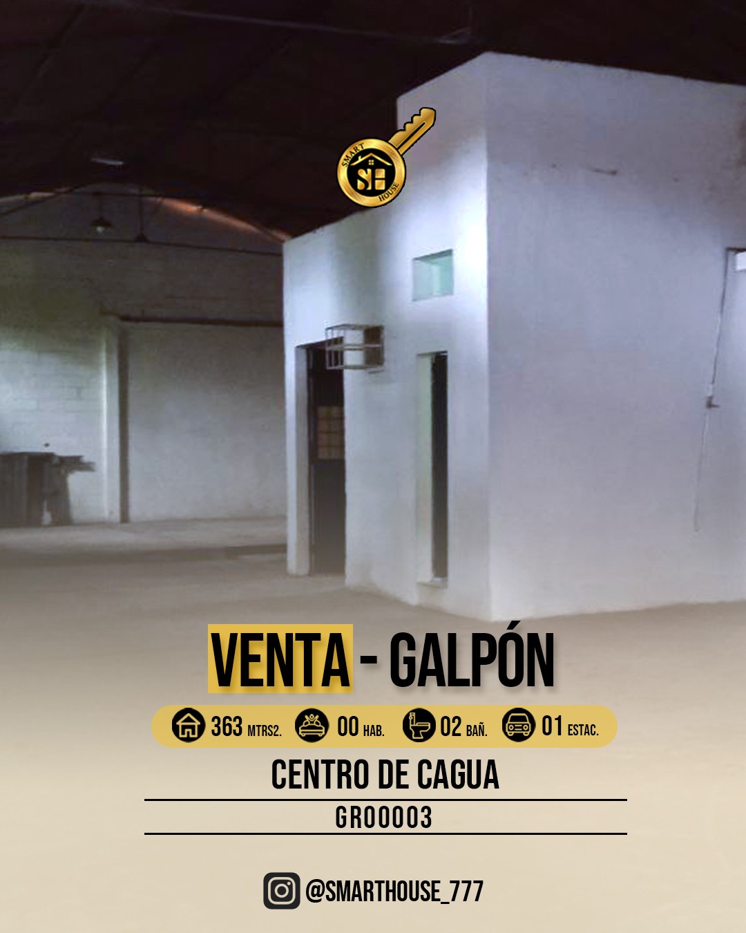 GALPON VENTA CENTRO DE CAGUA