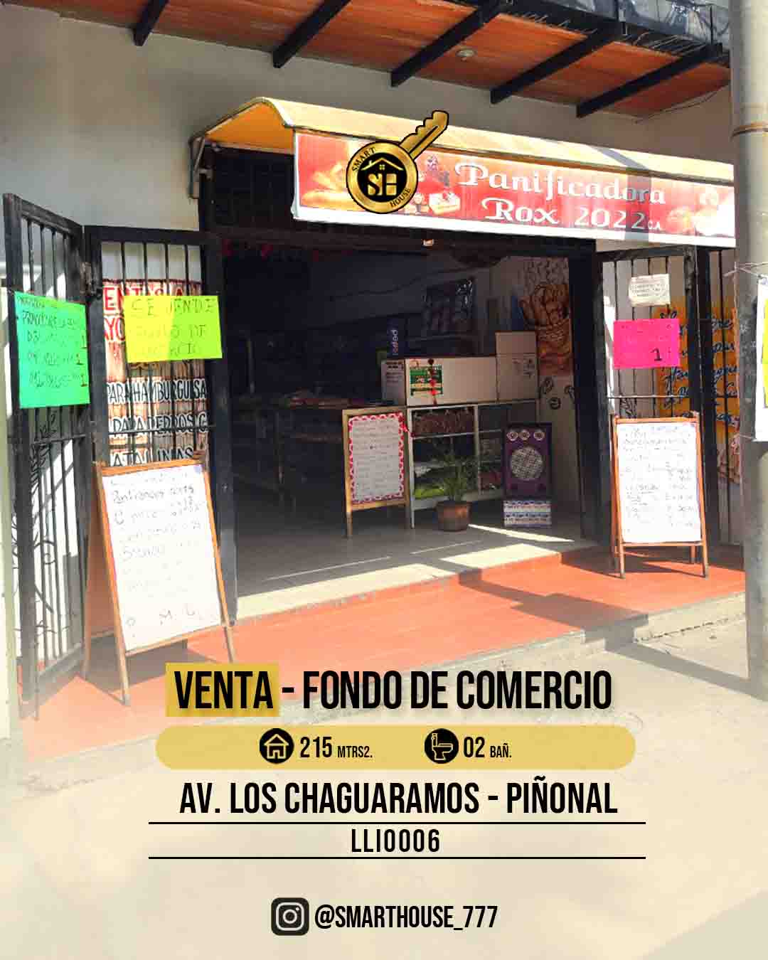 FONDO DE COMERCIO VENTA AV. LOS CHAGUARAMOS - PIÑONAL 