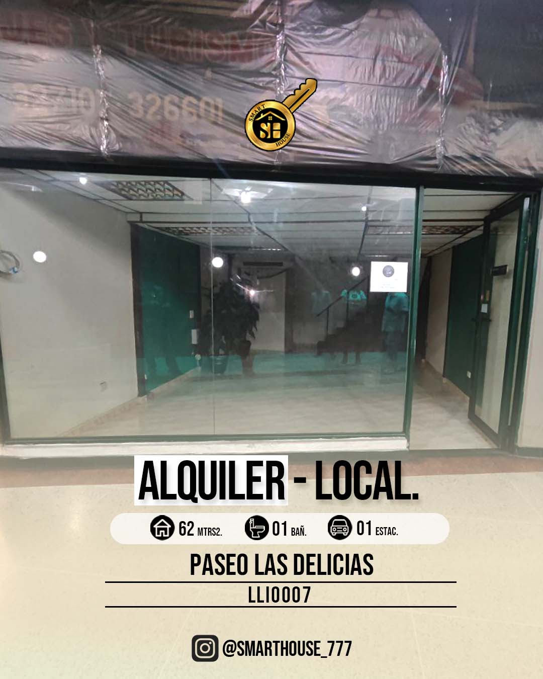 LOCAL ALQUILER PASEÓ LAS DELICIAS 