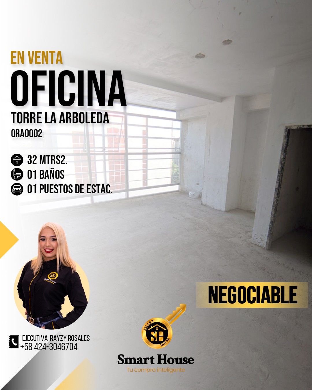 OFICINA VENTA TORRE LA ARBOLEDA MARACAY