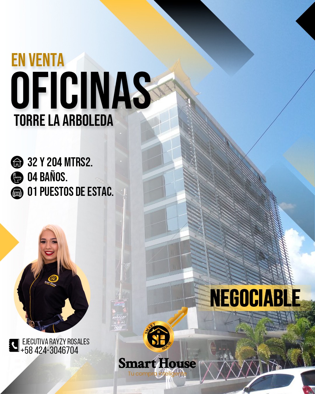 OFICINA  VENTA TORRE ARBOLEDA MARACAY